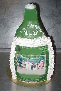 A BOTTLE OF CHAMPAINE FOR YOU MADE OUT OF STRAWBERRY & CREAM